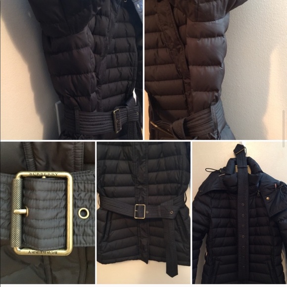 Burberry Brit Black Down Hooded Puffer Coat - M - Picture 6 of 7